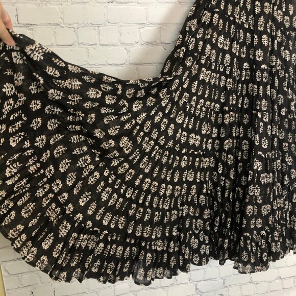 Daughters Of India Chaaya Eggplant Maxi Dress Size XS Brown Block Print - Picture 4 of 9